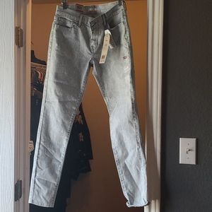 Levi's super skinny pinstriped jeans